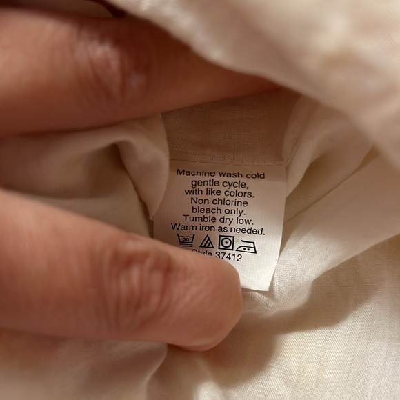 J. Crew Cream Resort Dress with 3/4 Sleeves and Plunge Neckline - Picture 6 of 7